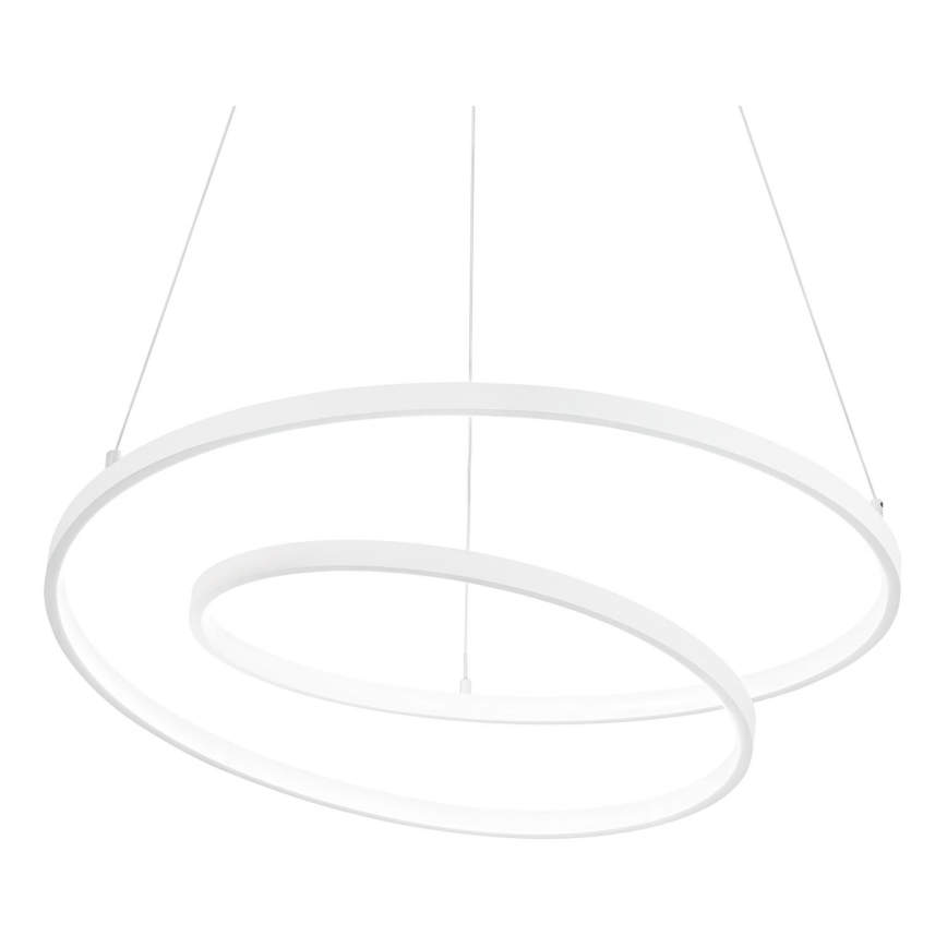 Ideal Lux - Dimmbare LED-Pendelleuchte an Stahlseil OZ LED/55W/230V, Ø 80 cm, CRI 90, Weiß