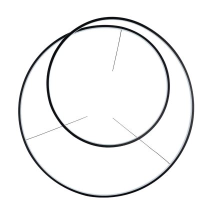 Ideal Lux - LED-dimmbare Pendelleuchte mit Kabelaufhängung OZ LED/55W/230V Ø 80 cm CRI 90 schwarz