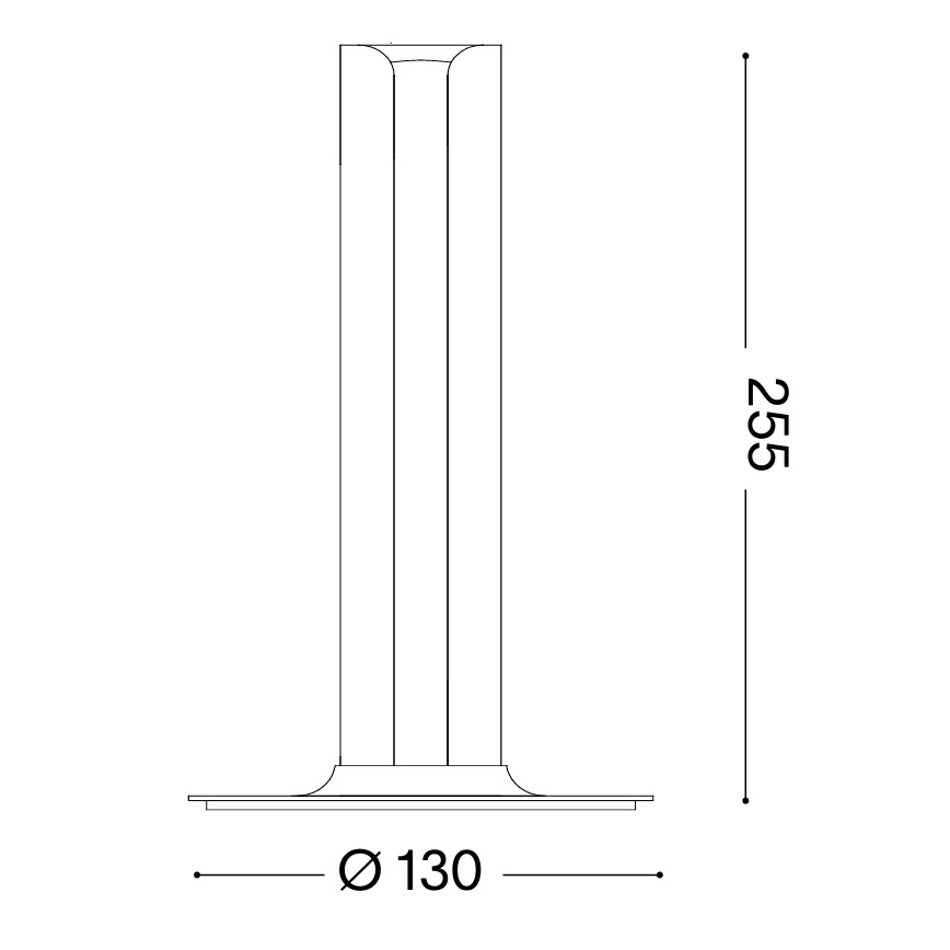 Ideal Lux - Dimmbare LED-Tischlampe DORICA LED/8W/230V CRI 90 grau