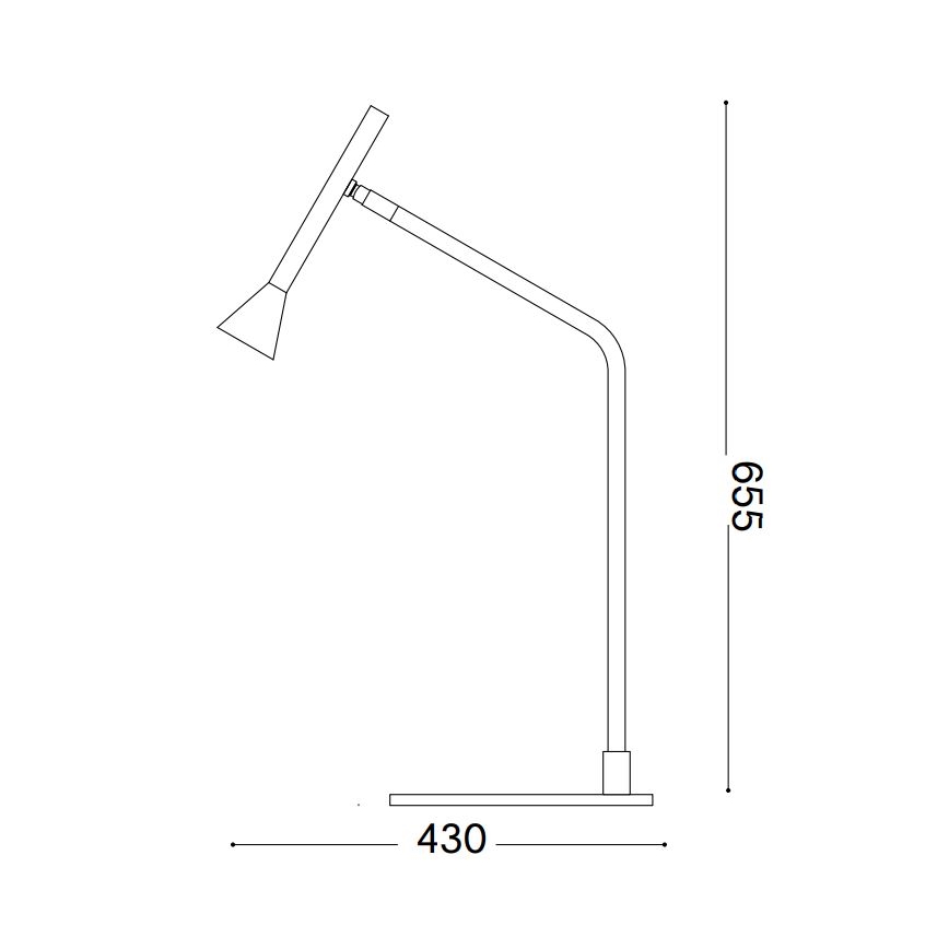 Ideal Lux - Dimmbare LED-Tischleuchte mit Touch-Funktion DIESIS LED/6,5W/230V CRI 90 schwarz