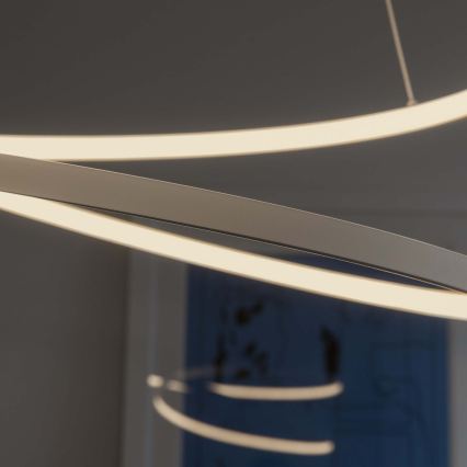 Ideal Lux - Dimmbarer LED-Pendelleuchter an Kabel OZ LED/48W/230V Ø 60 cm CRI 90 Weiß