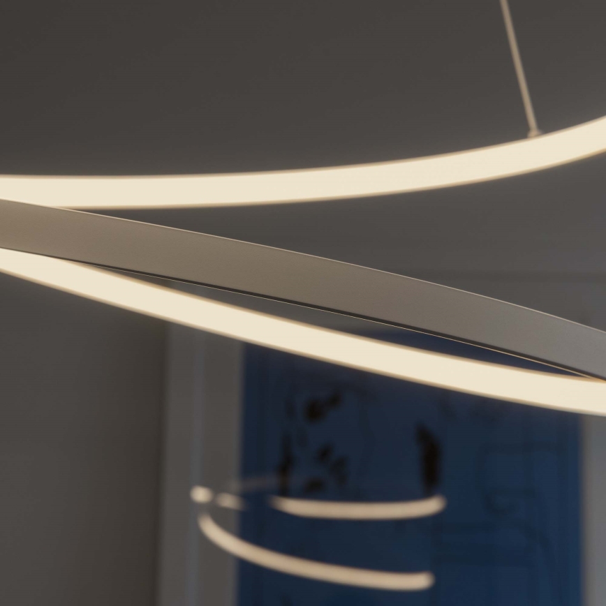 Ideal Lux - Dimmbarer LED-Pendelleuchter an Kabel OZ LED/48W/230V Ø 60 cm CRI 90 Weiß