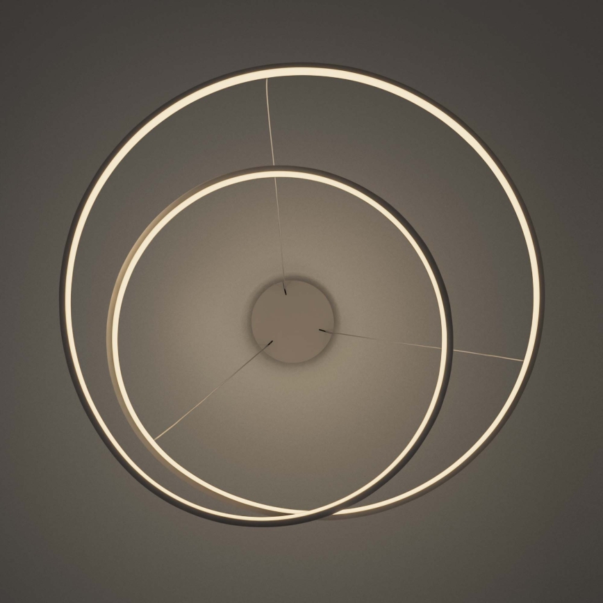 Ideal Lux - Dimmbarer LED-Pendelleuchter an Kabel OZ LED/48W/230V Ø 60 cm CRI 90 Weiß