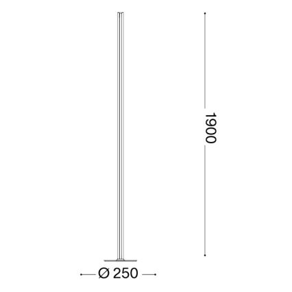 Ideal Lux - DORICA dimmbare LED-Stehleuchte LED/50W/230V CRI 90 grau