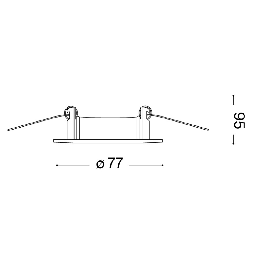 Ideal Lux - Einbauleuchte 1xGU10/28W/230V nickel