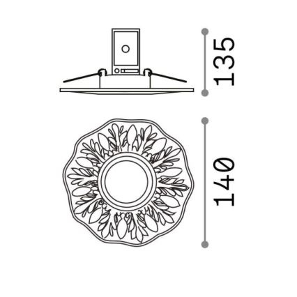 Ideal Lux - Einbauleuchte 1xGU10/50W/230V bronze