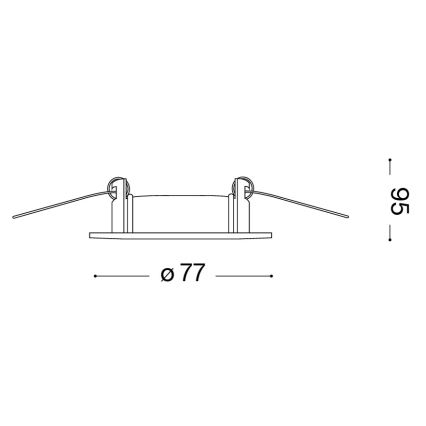 Ideal Lux - Einbauleuchte 1xGU10/50W/230V