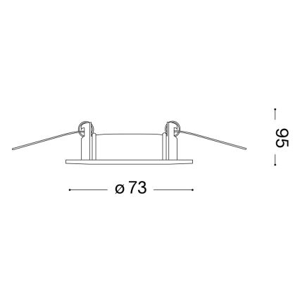Ideal Lux - Einbauleuchte JAZZ 1xGU10/50W/230V schwarz