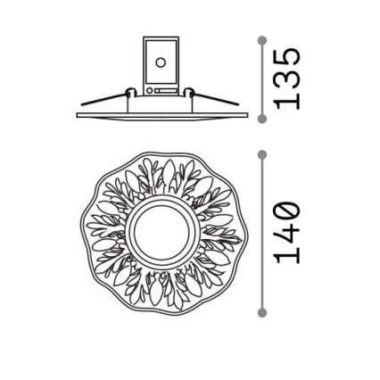 Ideal Lux - Einbauleuchte POLKA 1xGU10/50W/230V weiß