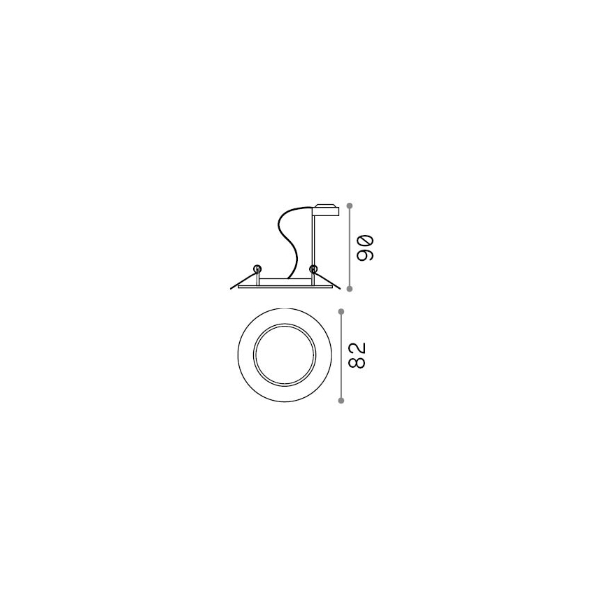 Ideal Lux - Einbaustrahler SWING 1xGU10/28W/230V, Ø 8,2 cm, matt verchromt