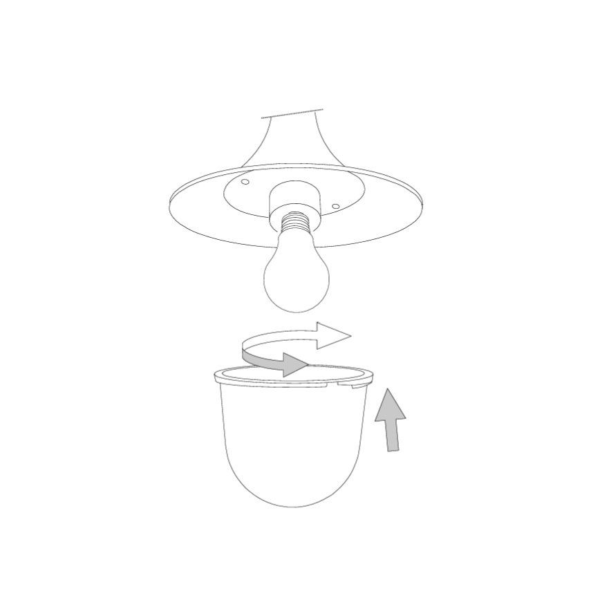 Ideal Lux - Ersatz-Lampenschirm für CIMA E27, Ø 15 cm, klar