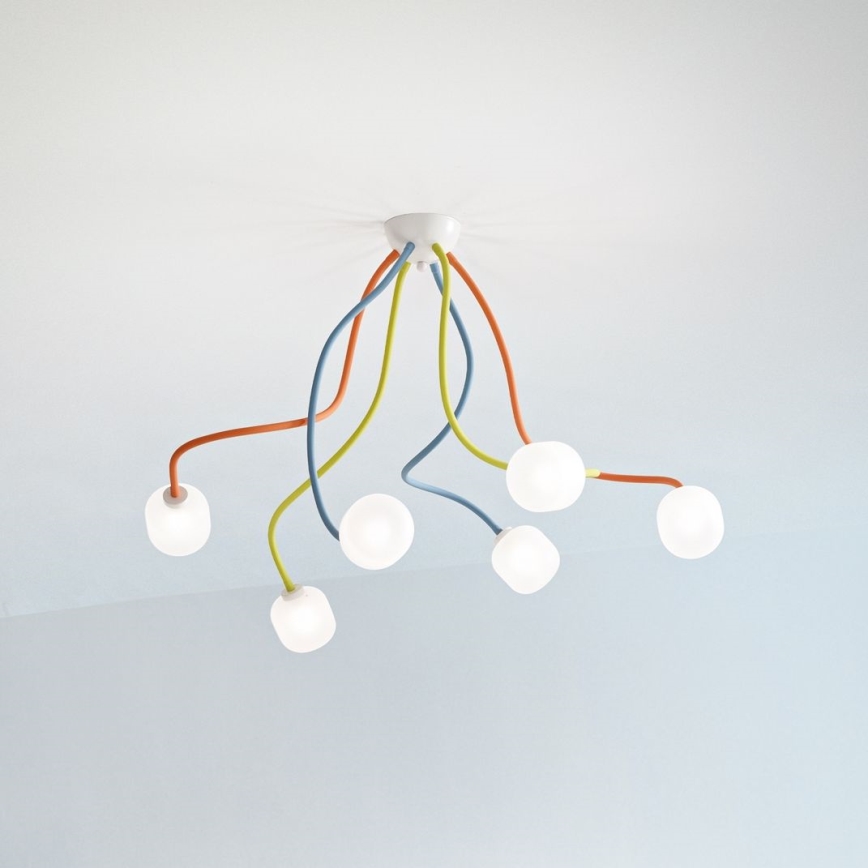 Ideal Lux - Flexible LED-Anbauleuchte OCTOPUS 6xG9/3W/230V bunt