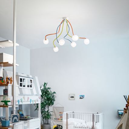 Ideal Lux - Flexible LED-Anbauleuchte OCTOPUS 6xG9/3W/230V bunt