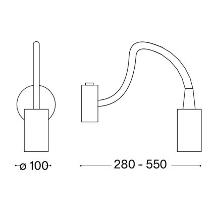 Ideal Lux - Flexible LED-Lampe FOCUS LED/4W/230V CRI 90 glänzender Chrom