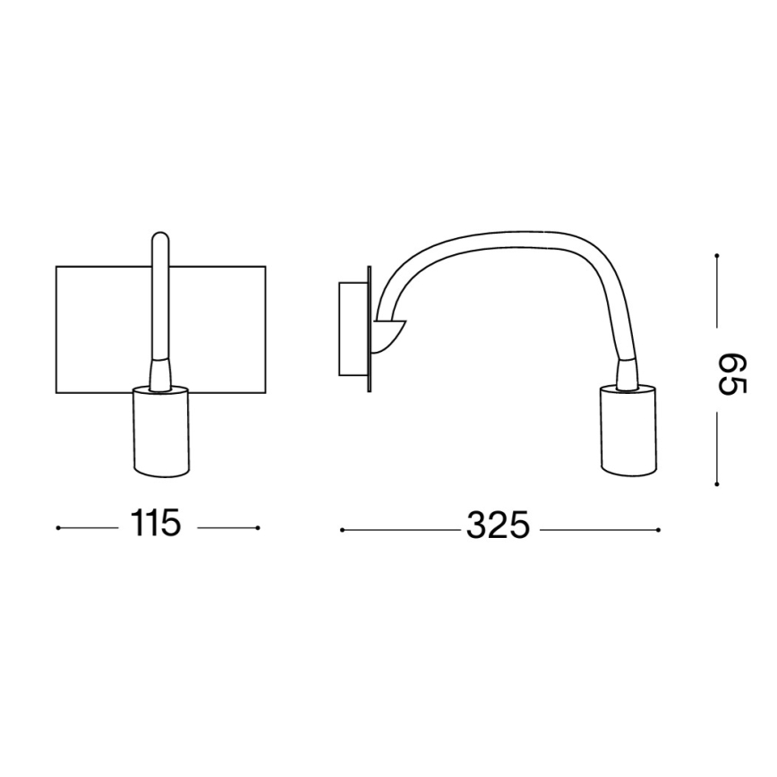 Ideal Lux - Flexible LED-Wandleuchte DYNAMO LED/3,5W/230V CRI 90 bronzefarben