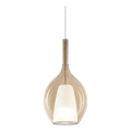 Ideal Lux - Hängeleuchte an Kabel KALIQUE 1xE27/42W/230V Ø 18 cm rauchiges Beige