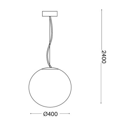 Ideal Lux - Hängeleuchte an Kabel MAPA 1xE27/42W/230V Ø 40 cm weiß