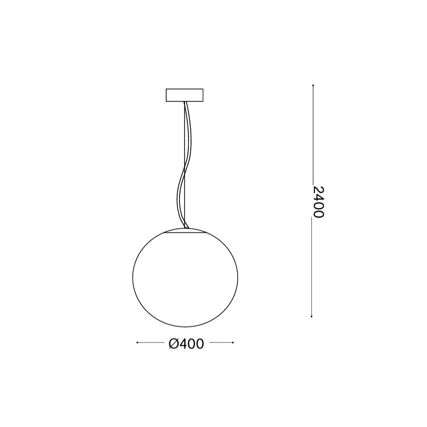 Ideal Lux - Hängeleuchte an Kabel MAPA 1xE27/42W/230V Ø 40 cm weiß