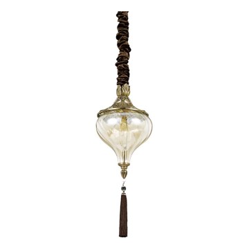 Ideal Lux - Hängeleuchte an Kette HAREM 1xE27/42W/230V d 16,5 cm Messing