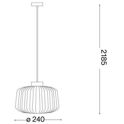 Ideal Lux - Hängeleuchte an Schnur MINT 1xE27/60W/230V d 24 cm grün