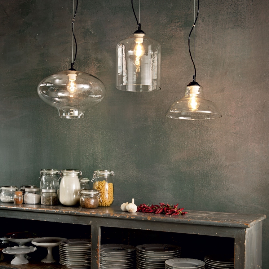 Ideal Lux - Hängeleuchte BISTRO 1xE27/60W/230V d 40 cm klar