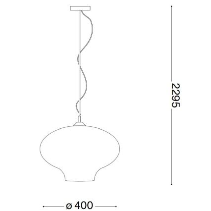 Ideal Lux - Hängeleuchte BISTRO 1xE27/60W/230V d 40 cm rauchig