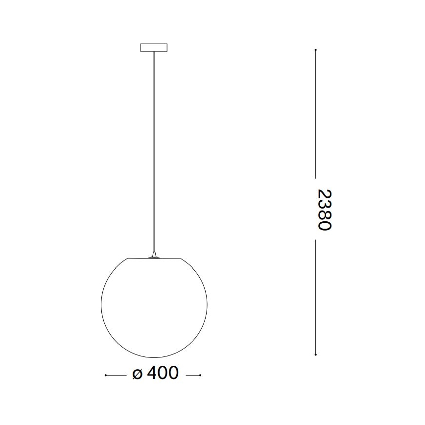 Ideal Lux - Hängeleuchte CARTA 1xE27/25W/230V d 40 cm weiß