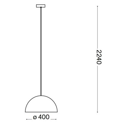 Ideal Lux - Hängeleuchte FOLK 1xE27/60W/230V d 40 cm braun