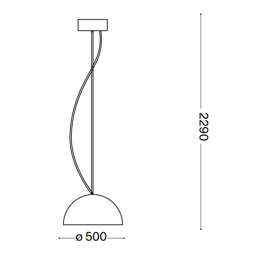 Ideal Lux - Hängeleuchte FOLK 1xE27/60W/230V d 50 cm braun