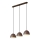 Ideal Lux - Hängeleuchte FOLK 3xE27/60W/230V braun