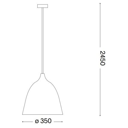 Ideal Lux - Hängeleuchte HAUNT 1xE27/60W/230V d 35 cm beige