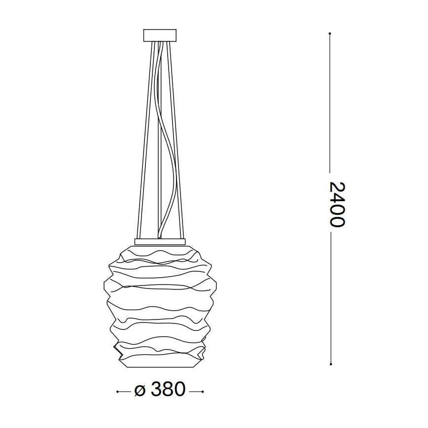 Ideal Lux - Hängeleuchte KARMA 1xE27/60W/230V d 38 cm weiß