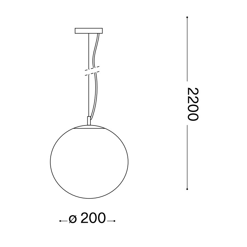 Ideal Lux - Hängeleuchte MAPA 1xE27/42W/230V d 20 cm golden/rauchig