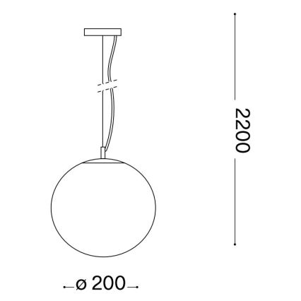 Ideal Lux - Hängeleuchte MAPA 1xE27/42W/230V d 20 cm grau/rauchig