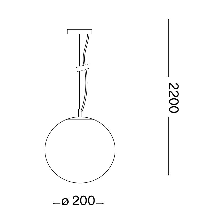 Ideal Lux - Hängeleuchte MAPA 1xE27/42W/230V d 20 cm grau/rauchig