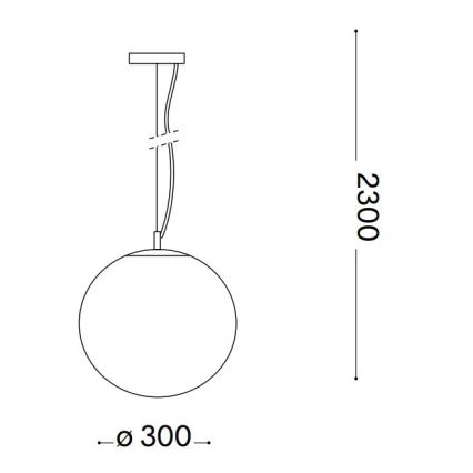 Ideal Lux - Hängeleuchte MAPA 1xE27/42W/230V d 30 cm klar