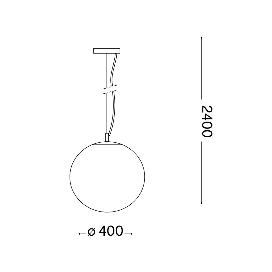 Ideal Lux - Hängeleuchte MAPA 1xE27/42W/230V d 40 cm grau/rauchig