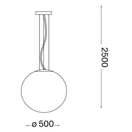 Ideal Lux - Hängeleuchte MAPA 1xE27/42W/230V d 50 cm grau/rauchig