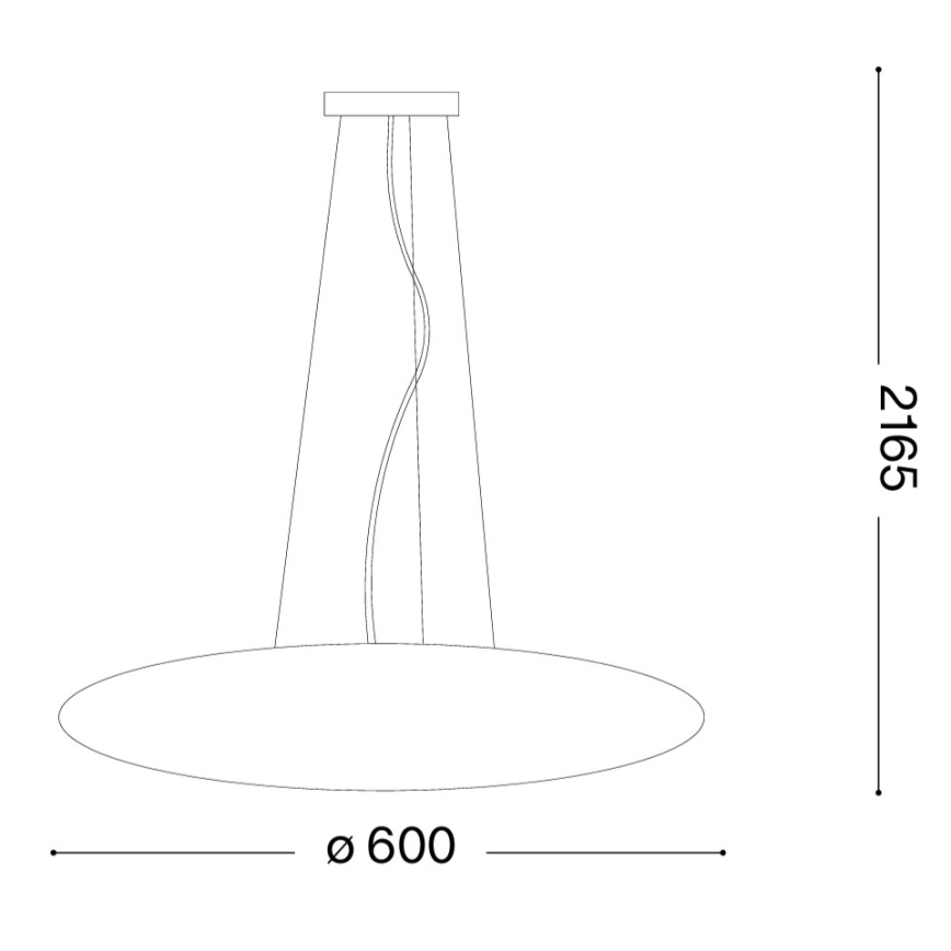 Ideal Lux - Hängeleuchte mit Kabelabhängung SMARTIES 5xE27/42W/230V Ø 60 cm, weiß