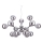 Ideal Lux - Hängeleuchte NODI 15xE14/28W/230V glänzendes Chrom