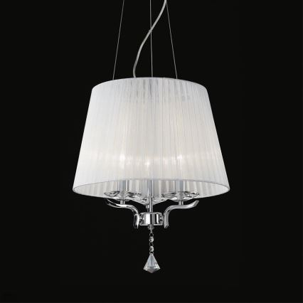 Ideal Lux - Kristall-Hängeleuchte an Aufhängung PEGASO 3xE14/28W/230V d 40 cm glänzendes Chrom