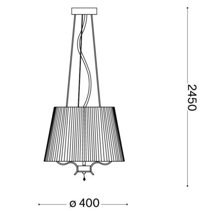 Ideal Lux - Kristall-Hängeleuchte an Aufhängung PEGASO 3xE14/28W/230V d 40 cm glänzendes Chrom