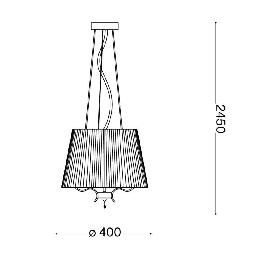 Ideal Lux - Kristall-Hängeleuchte an Aufhängung PEGASO 3xE14/28W/230V d 40 cm glänzendes Chrom