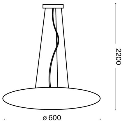 Ideal Lux - Kabel-Pendelleuchte GLORY 5xE27/60W/230V Ø 60 cm weiß