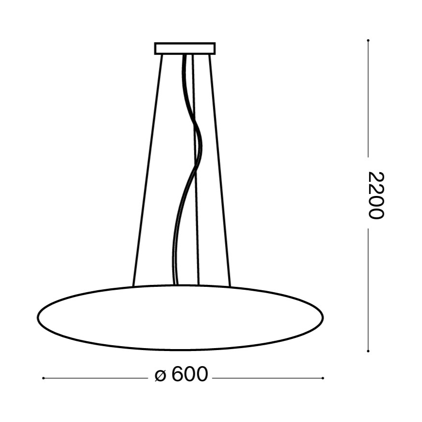 Ideal Lux - Kabel-Pendelleuchte GLORY 5xE27/60W/230V Ø 60 cm weiß