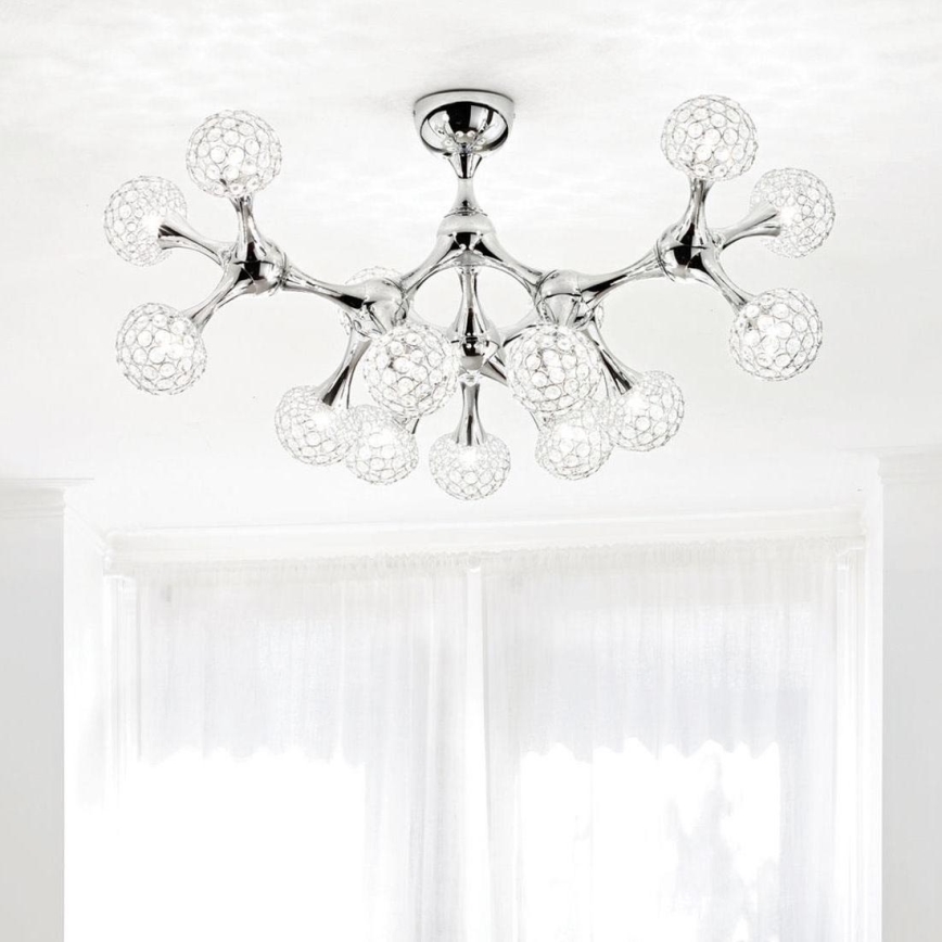 Ideal Lux - Kristall-Anbauleuchte NODI 15xG9/40W/230V glänzendes Chrom