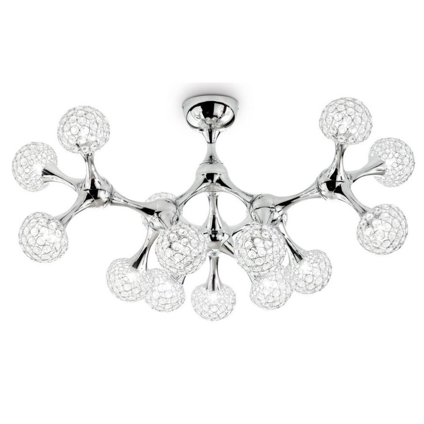Ideal Lux - Kristall-Anbauleuchte NODI 15xG9/40W/230V glänzendes Chrom