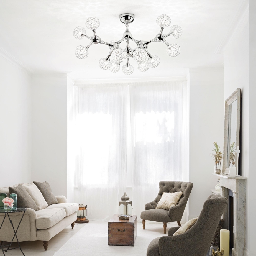 Ideal Lux - Kristall-Anbauleuchte NODI 15xG9/40W/230V glänzendes Chrom