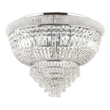 Ideal Lux - Kristall-Deckenleuchte DUBAI 24xE14/28W/230V d 78 cm glänzendes Chrom