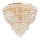Ideal Lux - Kristall-Deckenleuchte DUBAI 6xE14/28W/230V d 52 cm golden